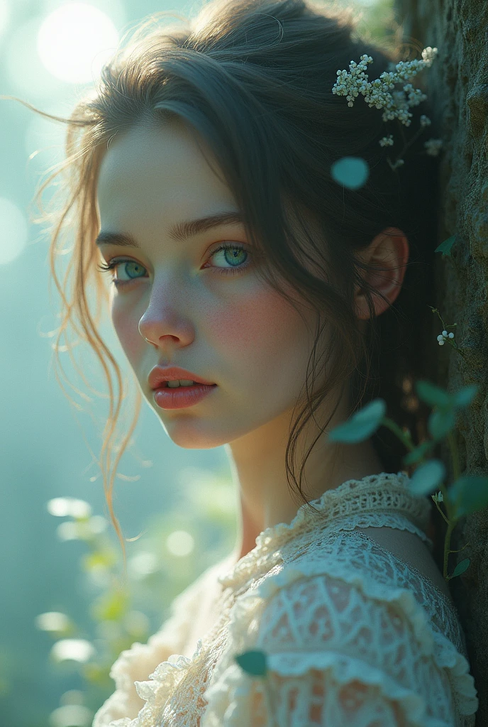 hyperrealistic digital painting by Jeremiah Ketner and Charlie Bowater and Stanley Artgerm and Thomas Saliot and J. Scott Campbell, shallow depth of field, bokeh