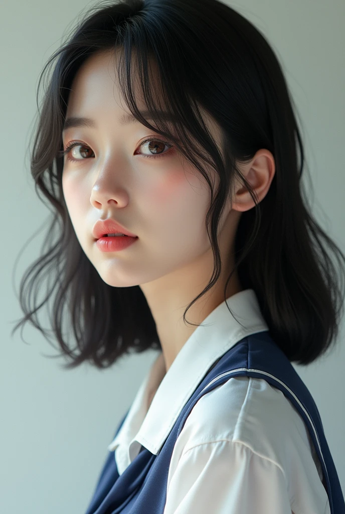A photo of a half-Japanese high school girl who looks like Ayami Nakajo.