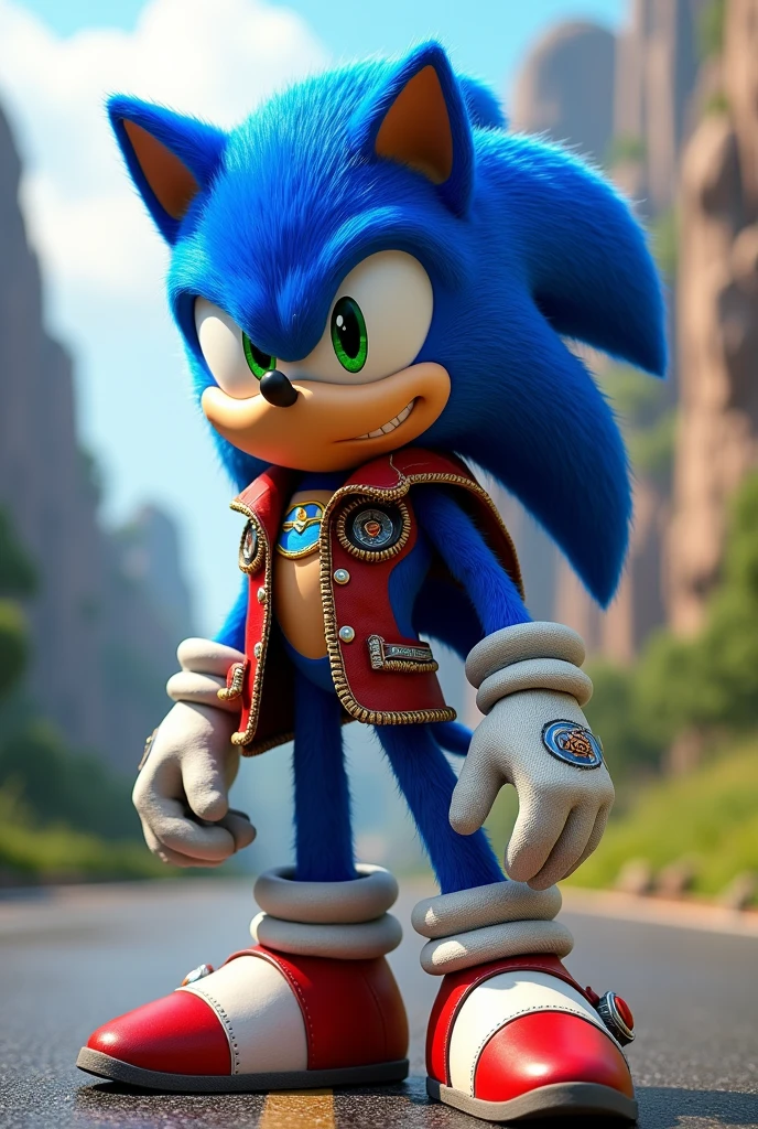 sonic the hedgehog In different outfits 