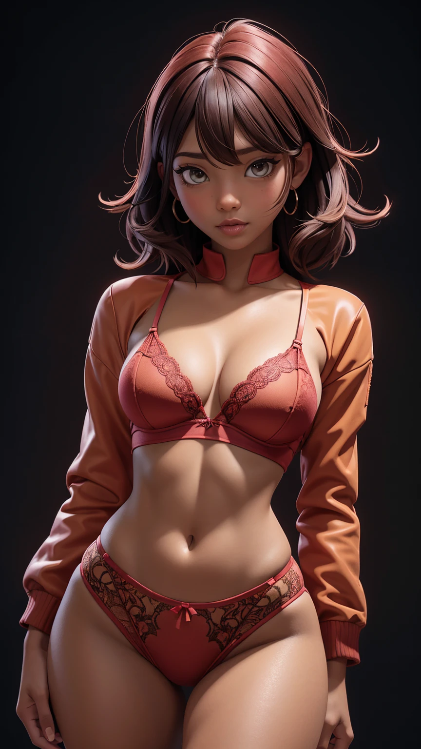 1girl, Mature female (wearing lingerie:1), (fractalized, fractal_body:1.3), sexy, fitness body, legs, Full Breasts, freckled, perfect face, makeup, make-up, red lips, Round Eye Shape, (Embarrassed facial expression:1.3), energizing, Pop art-themed bustier with bold, vibrant patterns and a matching thong, Charmer, Short, Wide Hips, Square Face, Dark Skin, Red Hair, brown Eyes, Narrow Nose, Pouty Lips, Receding Chin, Long Hair, Wavy Hair, Side Bangs, saggy breasts, Dangle earrings, mauve velvet lipstick
Futuristic dystopian city viewpoint with people wearing augmented reality glasses
good hand, 4k, high-res, masterpiece, best quality, proportional head:1.3, finely detailed skin, sharp focus, (cinematic lighting), night, soft lighting, dynamic angle, (detailed face without mask:1.2),