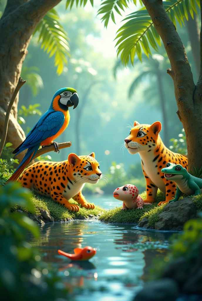 Disney Pixar Animal Adventure: Meet Your New Friends CHILDREN&#39;S ANIMALS WITH CHILDREN Brazilian animals including various characteristics (mammals, reptiles, birds, Pisces, Amphibians). Pantanal 