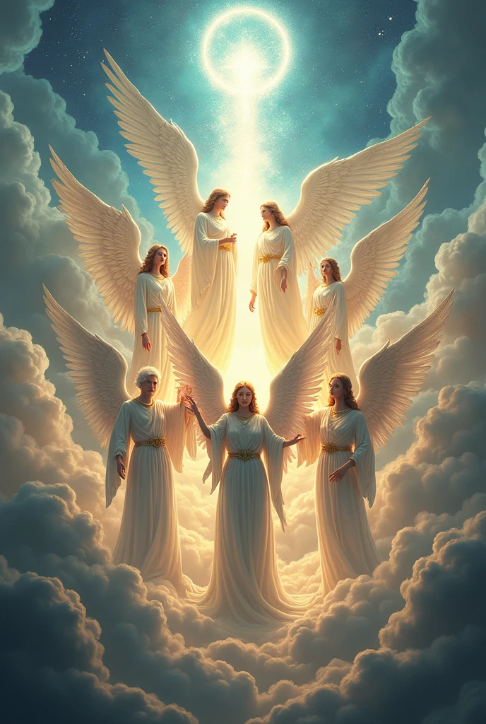 create the 7 archangels and below put the word DESIDERIA
