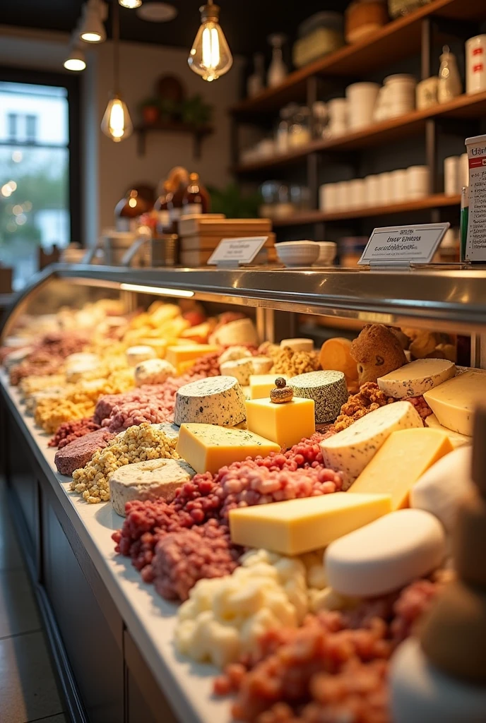 Image of dairy products and delicatessen for sale