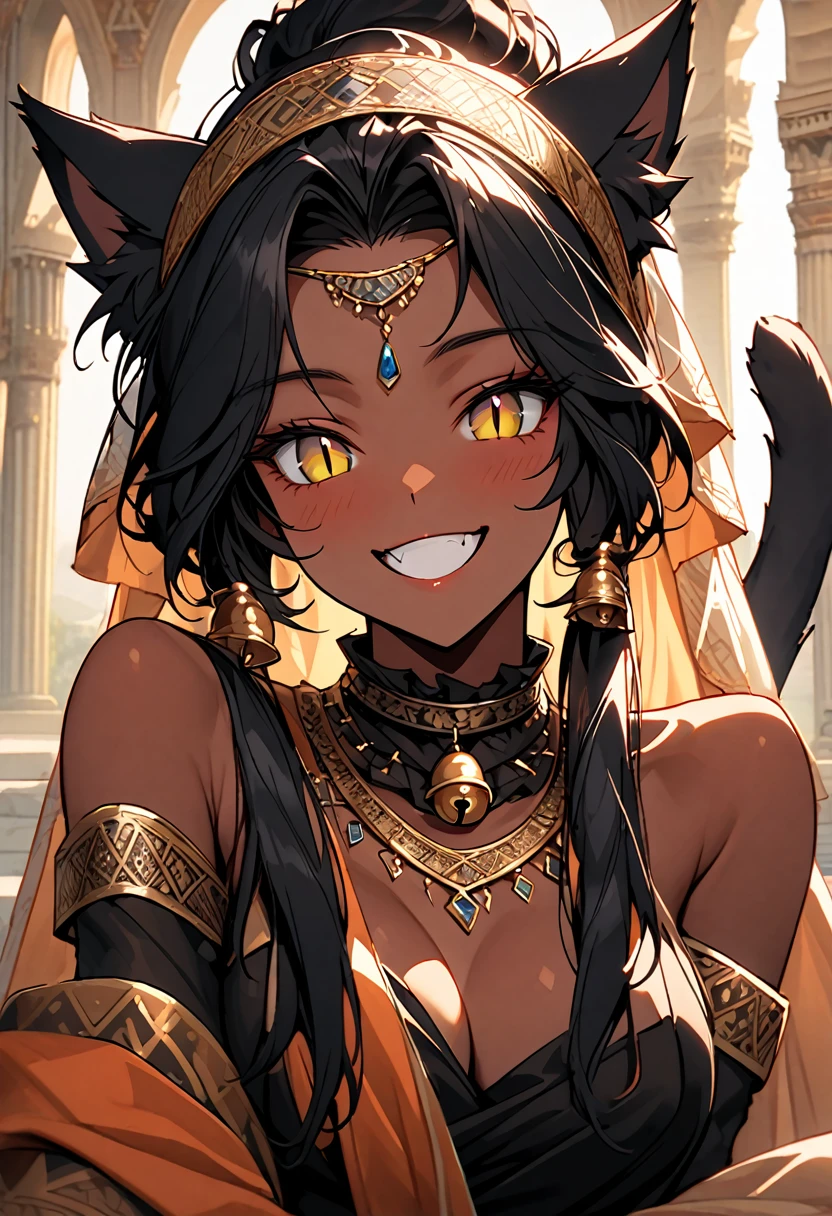 au \(d elete\, <lora:au_d_elete_offset:1>, 1boy, male focus, solo, bob cut, black hair, straight hair, hair between eyes, red eyes, looking at viewer,smirk, <lora:Dskin_v1.0:0.82>dark skin,   <lora:hotarueye_hosome1_v100:0.8>