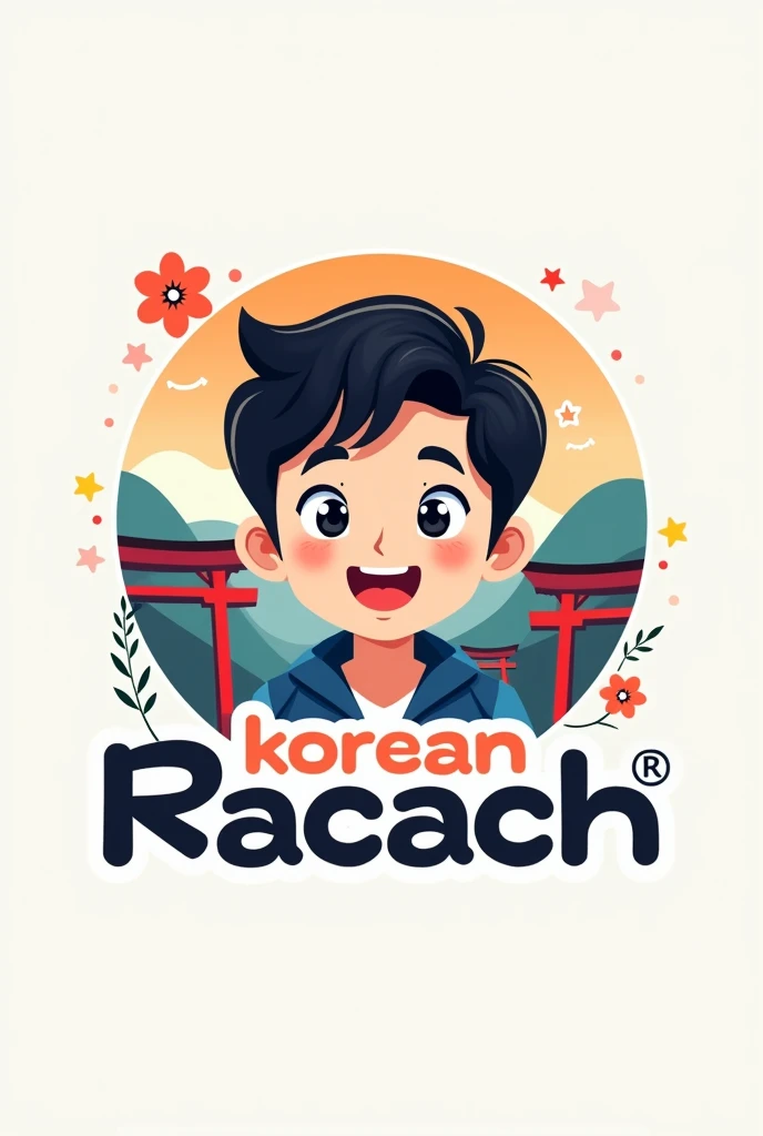 I want you to create logo for my YouTube channel under the name of “Korean recapch”
