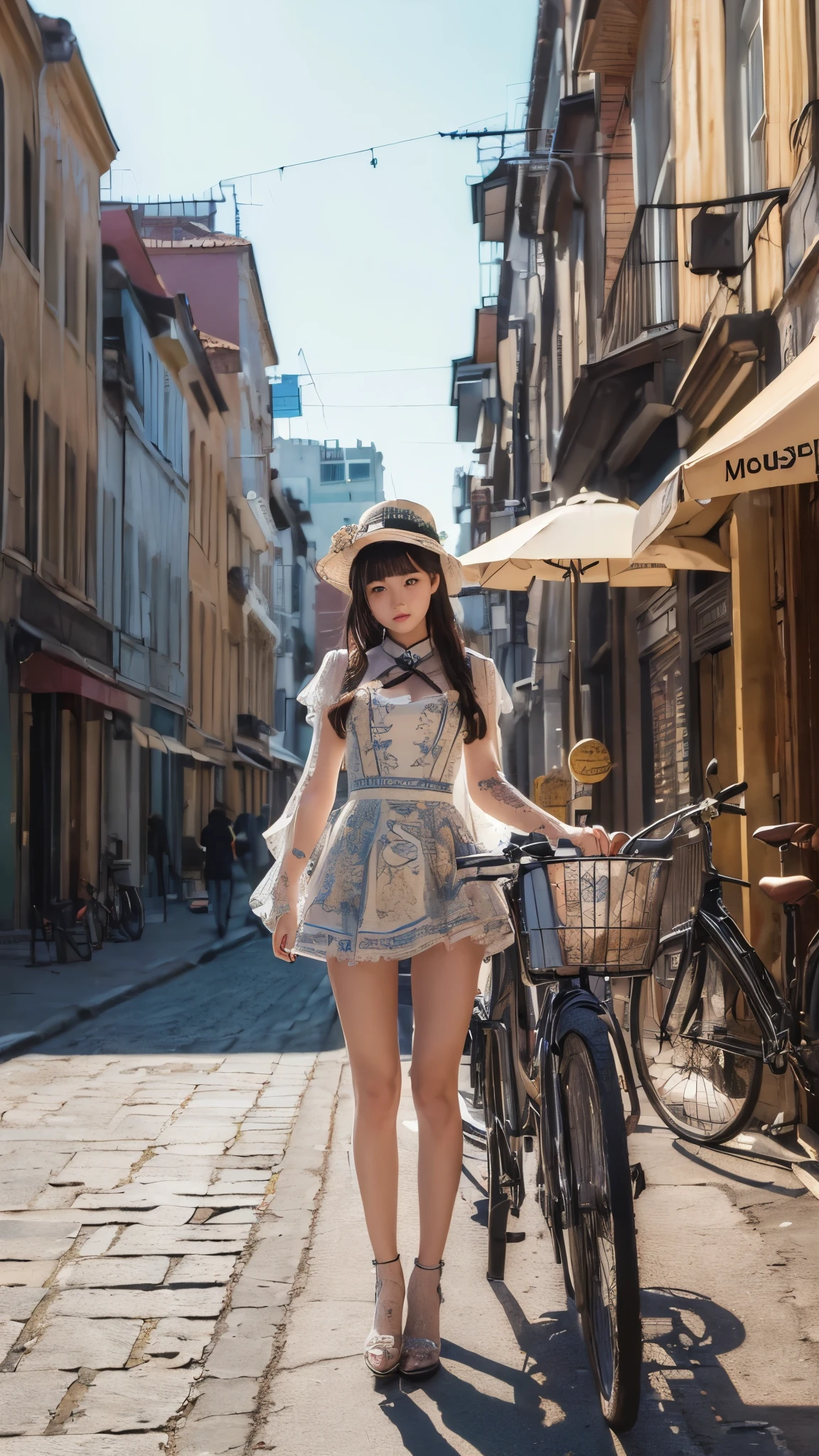 (masterpiece, Highest quality, Super detailed: 1.6), figure, (single, 1 girl, Beautiful attention to detail: 1.2), city, street, cute, Different world.