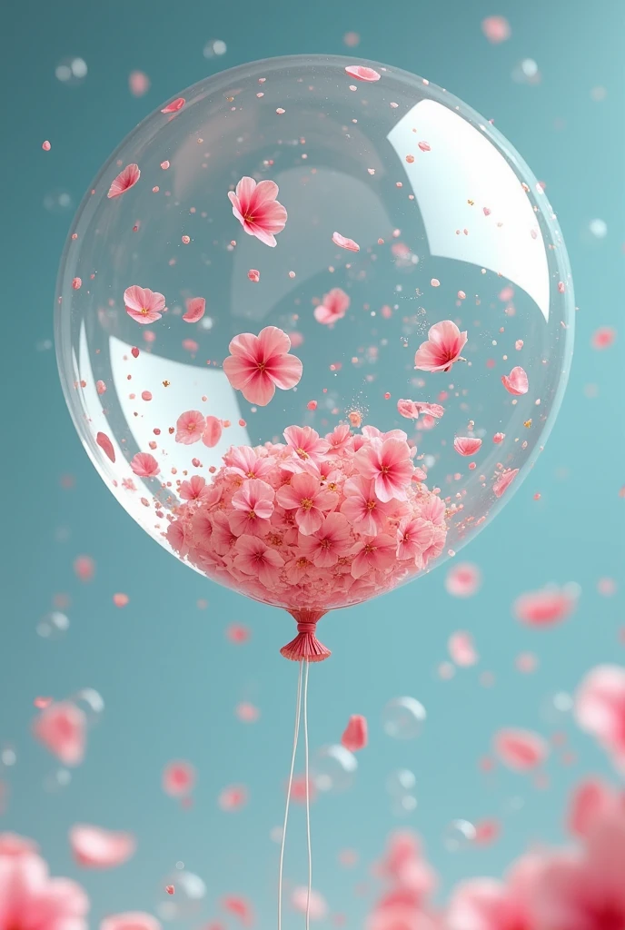  An Award-Winning Photography by ( Myron Edwards ) disposable photography of a huge transparent balloon, filled with bubbles and flower petals with confetti, 8k, photorealism, --ar 2:3