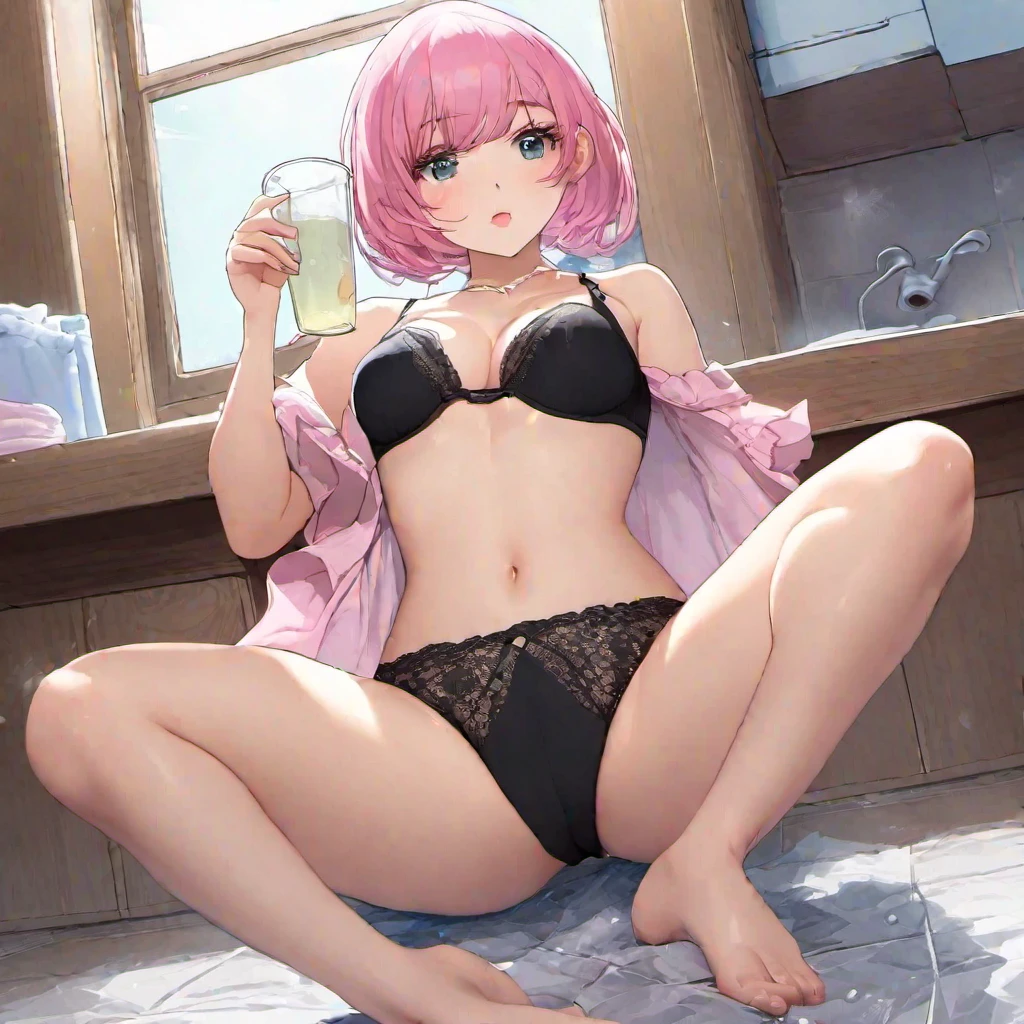 score_9, score_8_up, score_7_up, source_anime, best quality, masterpiece, official art, absurdres, highres, ultra-detailed,waifu2x,Collection: Slice of Life,break,1girl, very short hair,pixie cut, long bangs, glasses, small breasts, thighs, sweat, open mouth, (wavy mouth:0.3), outdoors, summer, break,(clear line illustration:1.2),very high resolution, very aesthetic, super detailed skin, Best sexual lighting powered by famous artist, 8k,cute picture,beauty illustration,photoshop_(medium),,(Detailed Lighting),best anime 8k konachan wallpaper, pixiv contest winner,
