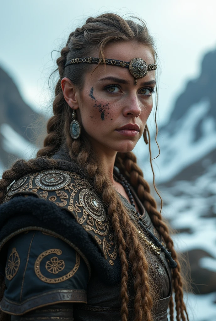 Beautiful Viking Woman very beautiful prepared to fight