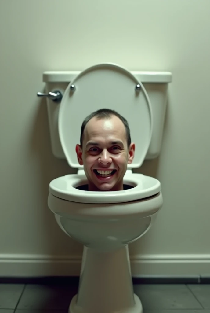Generates a toilet with a human head coming out and smiling
