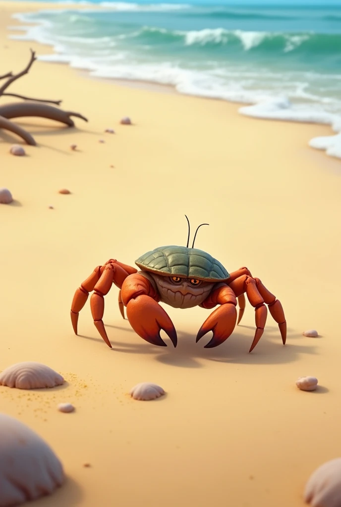 crab in the sand
