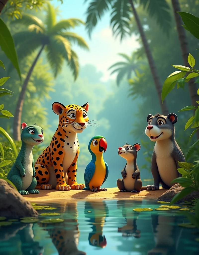 Disney Pixar Animal Adventure: Meet Your New Friends CHILDREN'S ANIMALS WITH CHILDREN Brazilian animals including various characteristics (mammals, reptiles, birds, Pisces, Amphibians). Pantanal