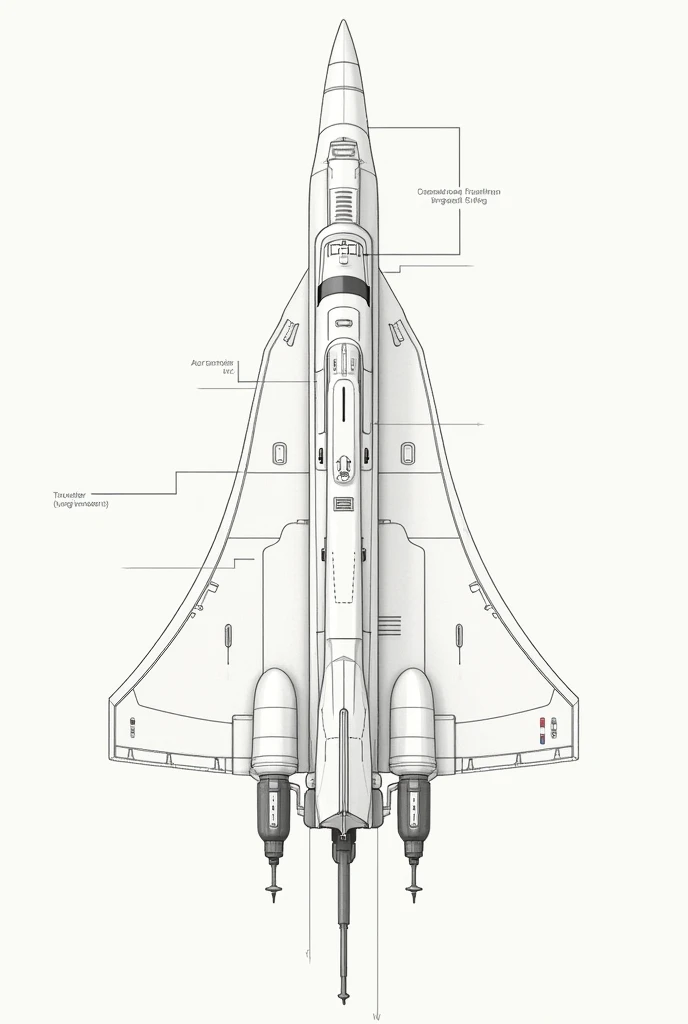 make a schematic of a simple spaceship like a drawing

