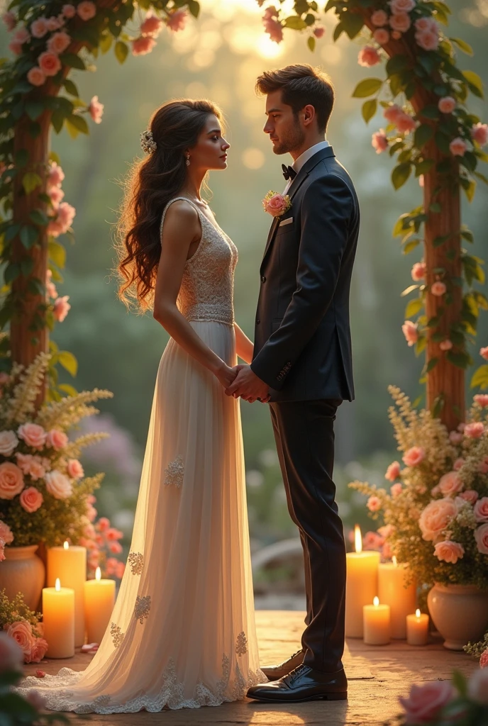 A tall woman marries a skinny short man