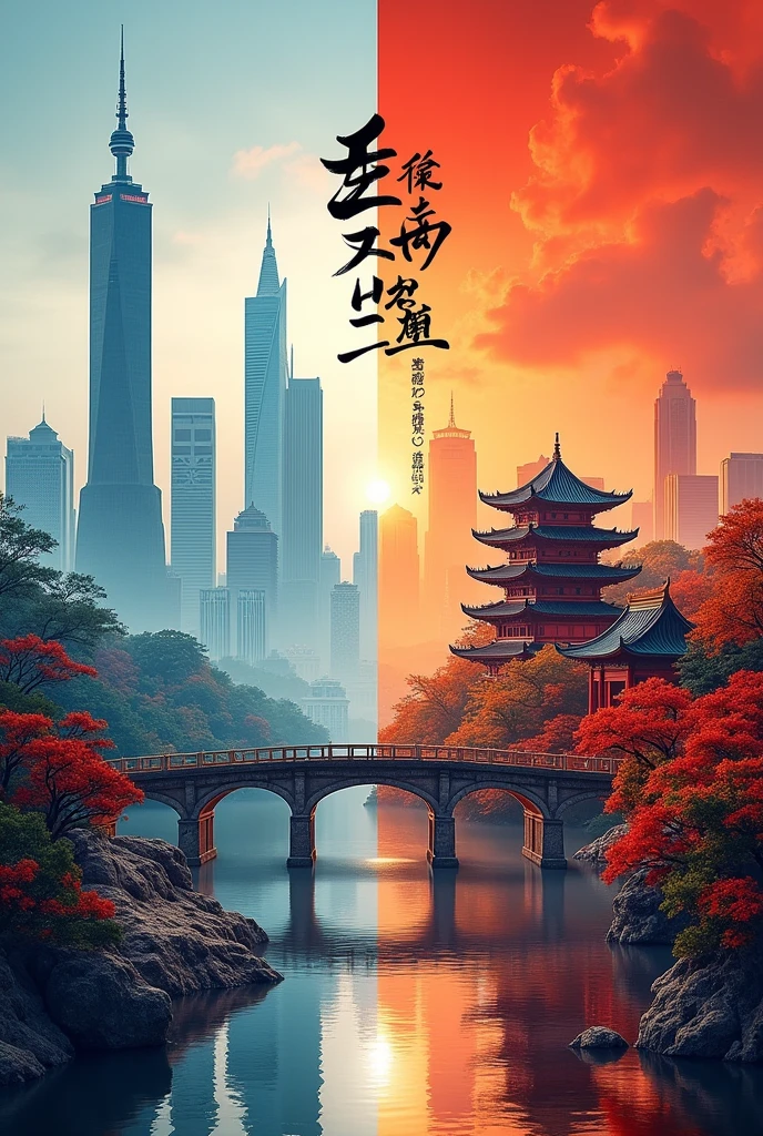 Cover Photo Idea for "Fact of China":

Theme: Modern and Traditional China contrast.
Design: Split the image into two halves:
Left Half: Modern China (skyscrapers, technology, innovation).
Right Half: Traditional China (temples, calligraphy, traditional dress).
Title: "Fact of China" centered, bridging the two halves.
Color Scheme: Cool modern blues/greys on the left; warm traditional reds/golds on the right.
Style: Clean, high-quality, and visually balanced.
