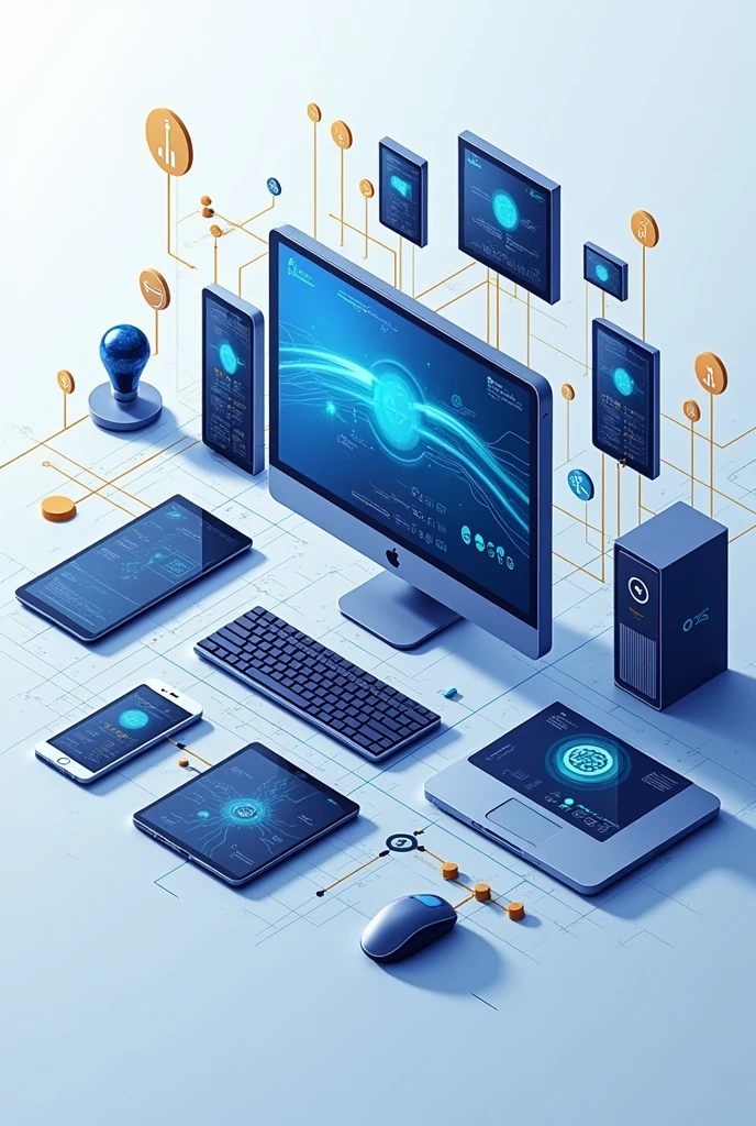 Computer science cover, computers and devices 