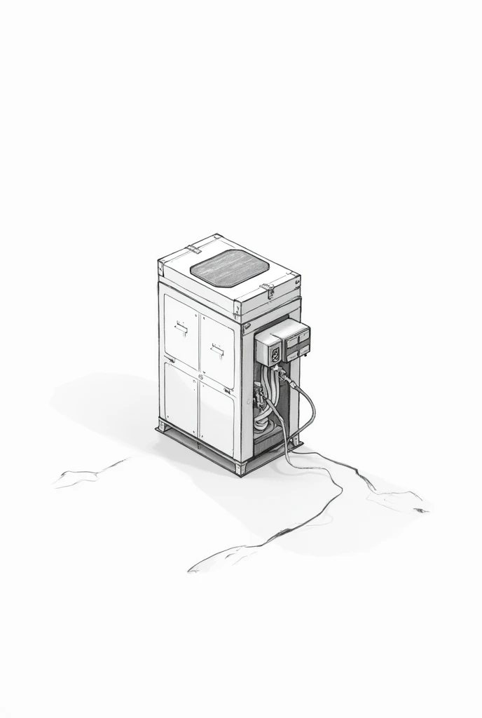 make single fuel cell, 2d, that looks like a drawing, with no labels, white background 

