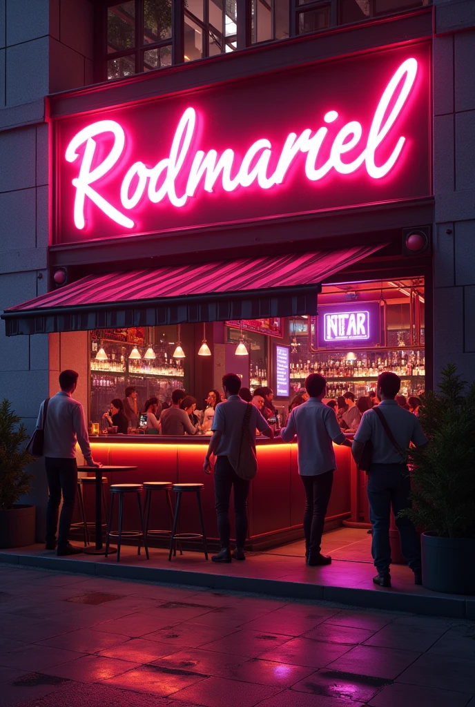 A bar that says rodmariel on the sign 