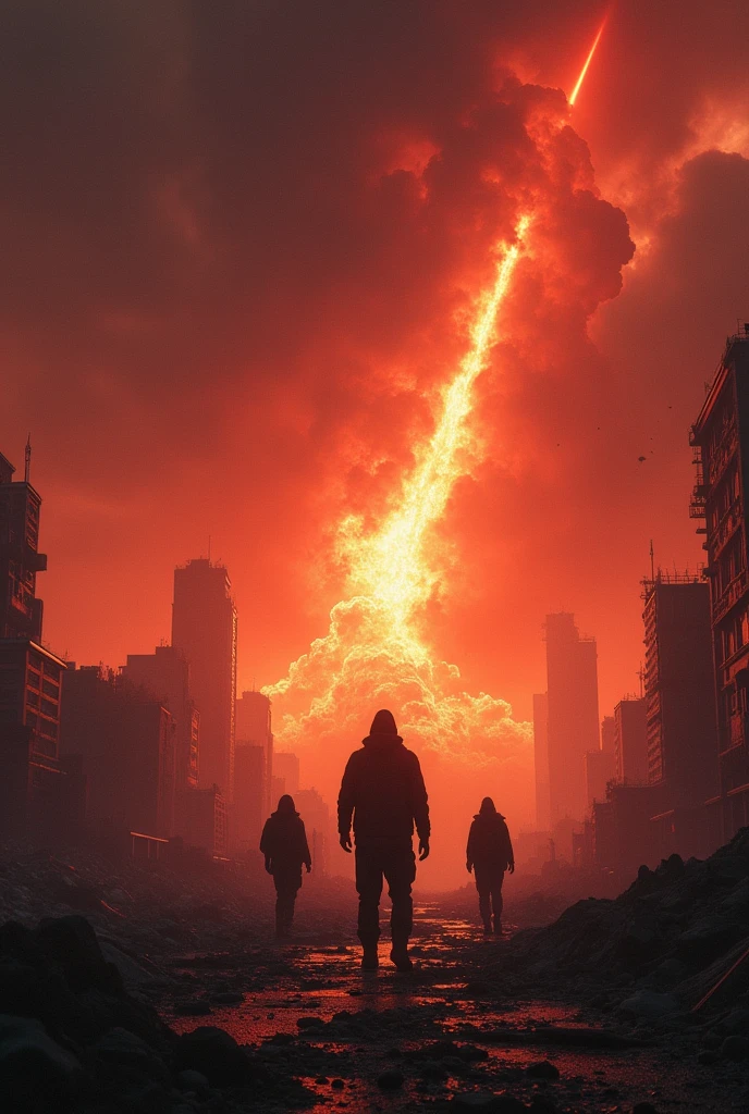 A meteorite is falling、The world is destroyed、End of the Earth、The end of the world despair