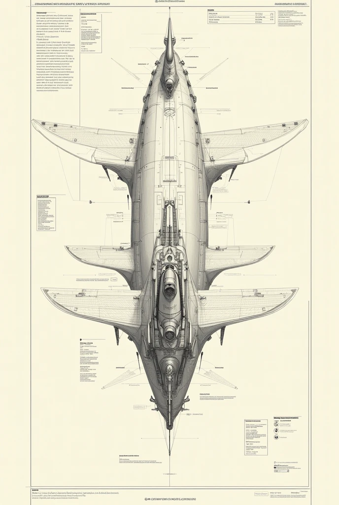 make a schematic of a single airship, 2D, intricate detail, like a drawing
