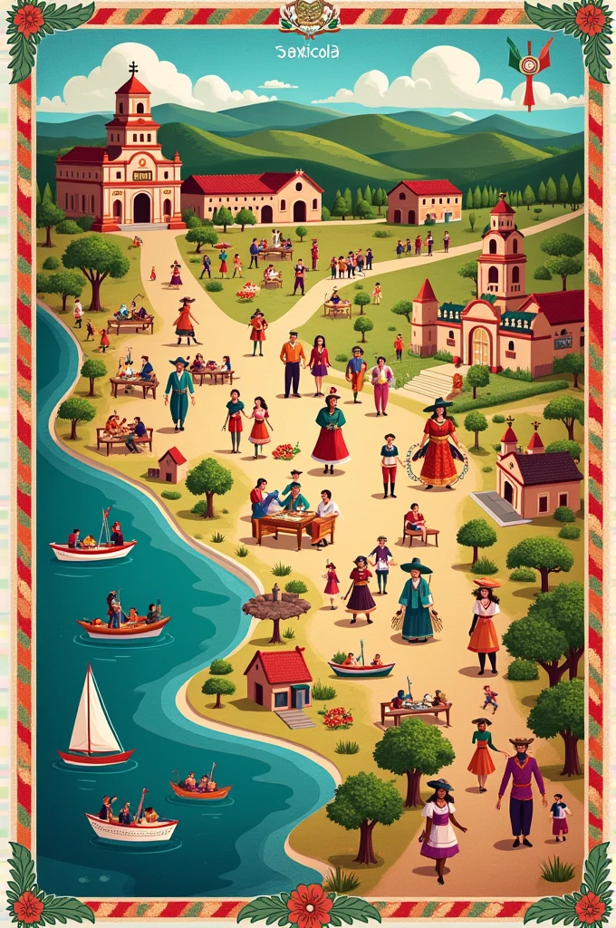 Map of Tlaxcala celebrating September 15th