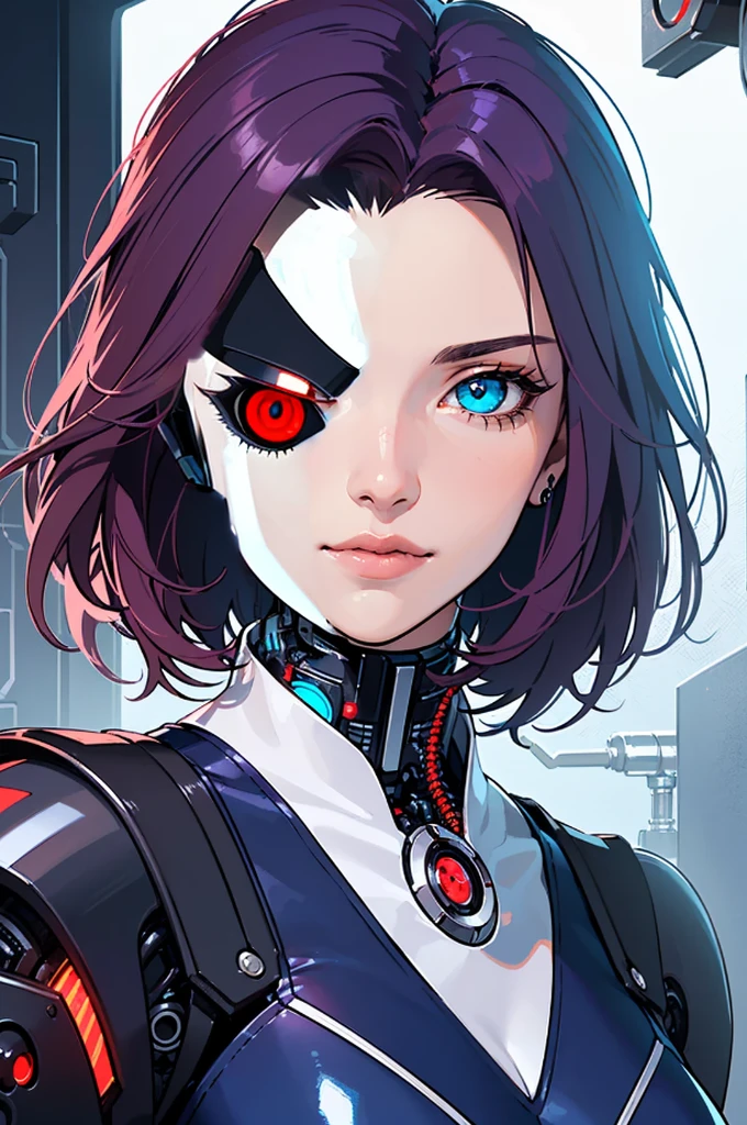 cybernetic robot red eye, high quality