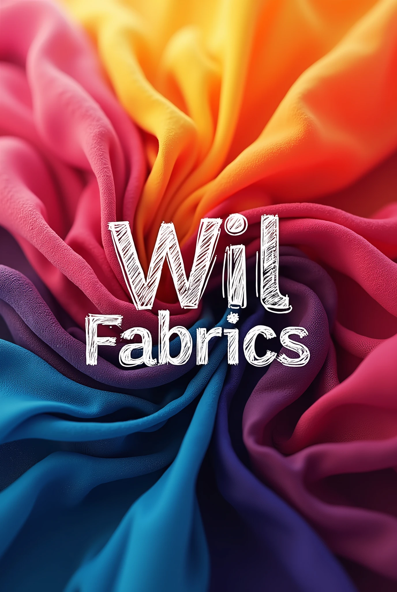 create logo wil fabrics with vibrant colors
