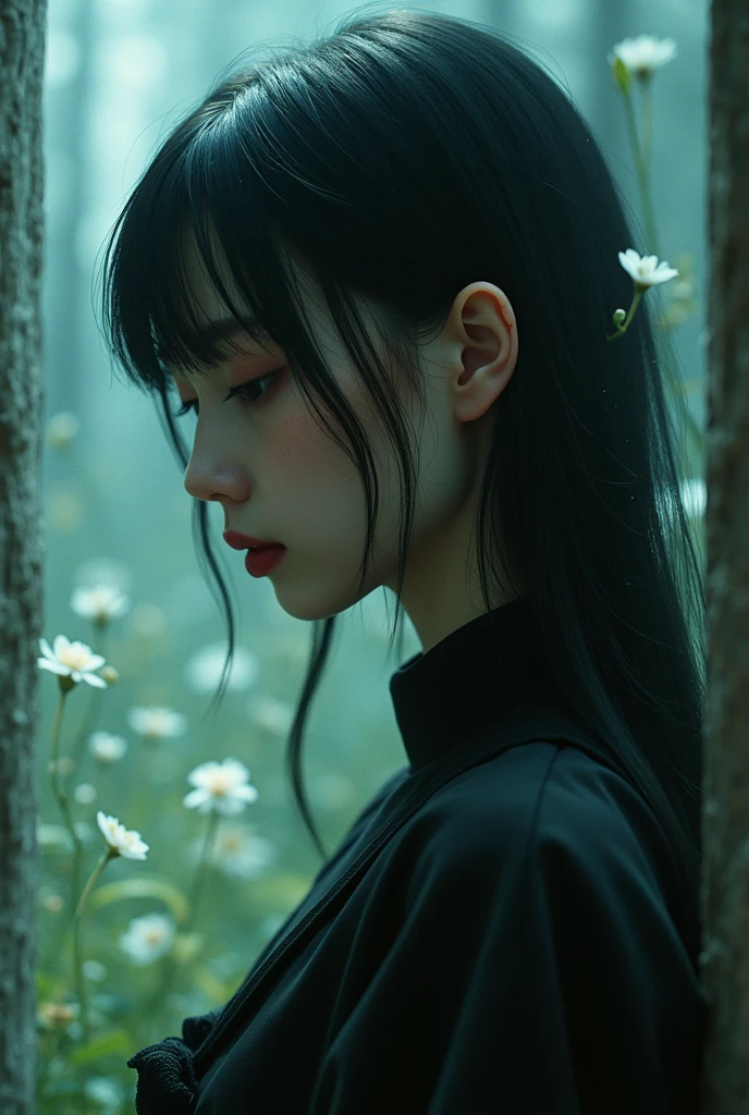 {{{{{3,318 trillion pixels high resolution, nsfw, Realistic scenery and lovely chinese woman, a flower herbarium filled with female hormones oil and soaking her, thicken the dark greyish lips look pretty, are fluffy and bouncy, that get rounder bigger her deep tight cleavage}}}}}, {{{{{Erotic-romantic in which her budding sexual desire is amplified more and more with the emotional drift of youth, detail of The panting face and voice of a gloomy girl wearing dark monks clothes, Her nipples and romantic deep panting depicted in detail but she is wearing dark monks clothing}}}}},{{{{{she is soaking inside the Cylindrical crystal dark flower herbarium filled with female hormones cause the innocent girl to flush her face remains a girl only her body changes rapidly Her tits swell and she leans forward unable to support her own, she is in magical in a Cylindrical crystal flower herbarium filled with female hormones, All the sexiness that's amplified inside her makes her gasp, her beautiful slender underbust, slender curvy cute waistline, an lewd fetish for lips and necks and waistlines, her clearer nip line from underbust to hips, gloomy straight wig, thick vivid lips}}}}},{{Extremely detailed}}, {{{{{Heroine girl with a dark aura and very pale skin, dark lips and pitchblack hair has an overly sensitive, sexually unused body}}}}}