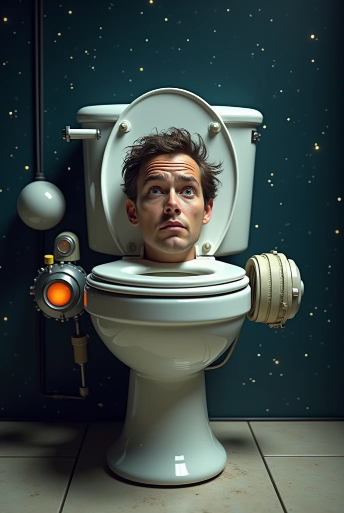 Generates a toilet ship with the human head coming out of the toilet