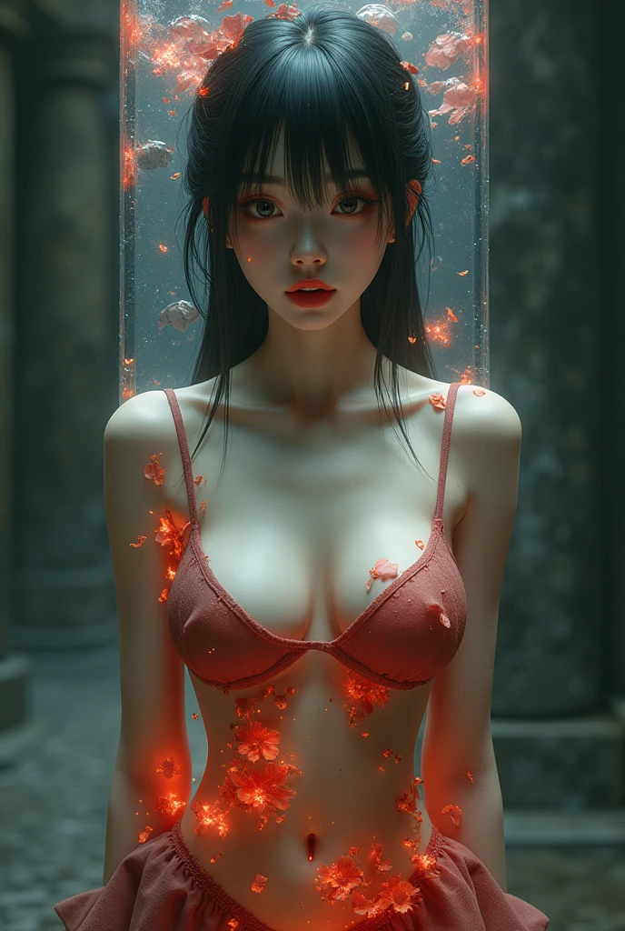 {{{{{3,318 trillion pixels high resolution, nsfw, Realistic scenery and lovely chinese mature girl, a flower herbarium filled with female hormones oil and soaking her, thicken the lips look pretty, are fluffy and bouncy, that get rounder bigger her deep tight cleavage}}}}}, {{{{{Erotic-romantic in which her budding sexual desire is amplified more and more with the emotional drift of youth, detail of The panting face and voice of a gloomy girl wearing dark monks clothes, Her nipples and romantic deep panting depicted in detail}}}}},{{{{{she is soaking inside the Cylindrical crystal flower herbarium filled with female hormones cause the innocent girl to flush her face remains a girl only her body changes rapidly Her tits swell and she leans forward unable to support her own, she is in magical in a Cylindrical crystal flower herbarium filled with female hormones, All the sexiness that's amplified inside her makes her gasp, her beautiful slender underbust, slender curvy cute waistline, an lewd fetish for lips and necks and waistlines, her clearer nip line from underbust to hips, gloomy straight wig, thick vivid lips}}}}},{{Extremely detailed}}, {{{{{Heroine girl with a dark aura and very pale skin, dark lips and pitchblack hair has an overly sensitive, sexually unused body}}}}}