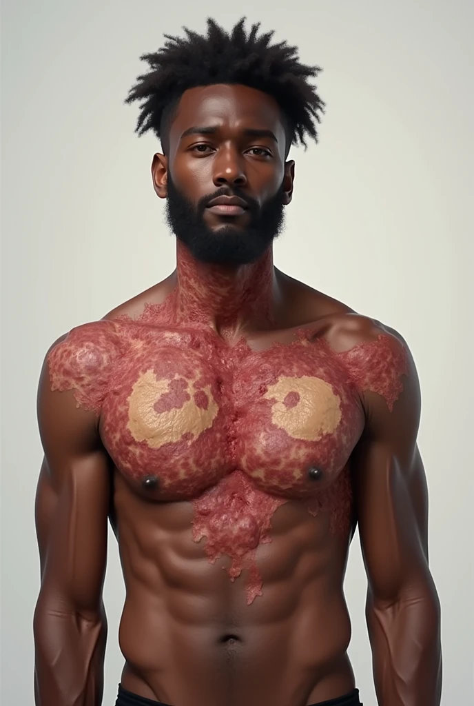 Mycose de peau sur homme noir