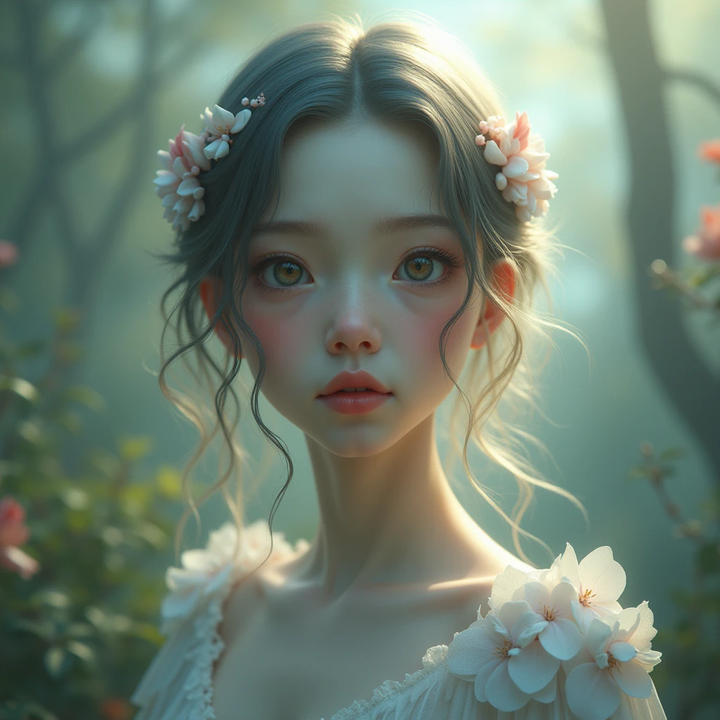 hyperrealistic digital painting by Jeremiah Ketner and Charlie Bowater and Stanley Artgerm and Thomas Saliot and J. Scott Campbell, shallow depth of field, bokeh
