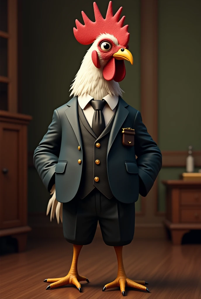 make a chicken in a suit
