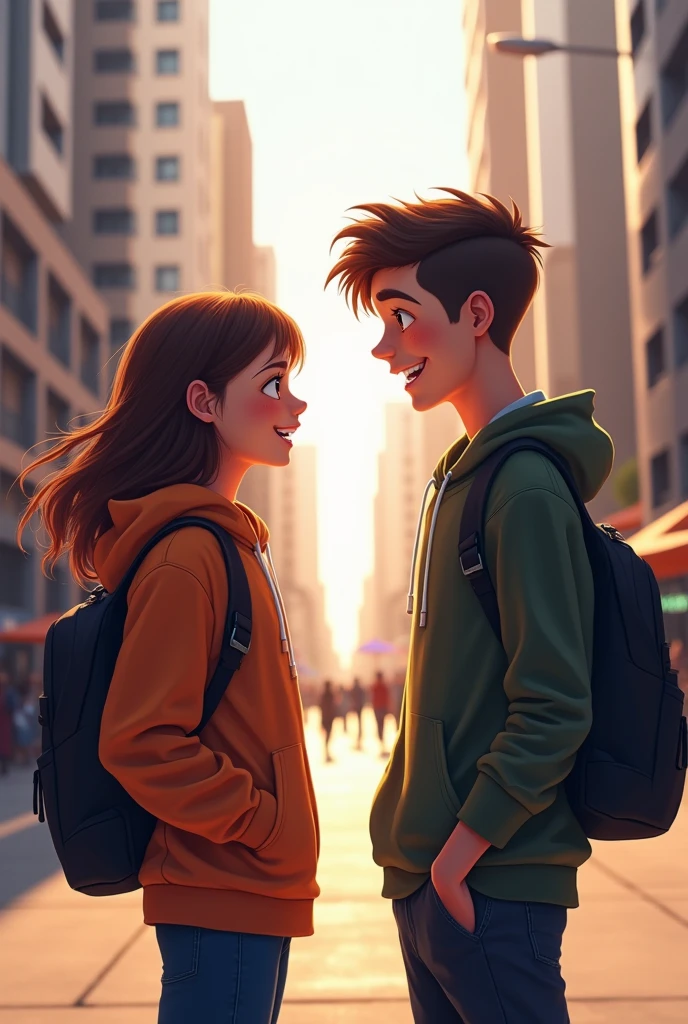teenager and a young man, next to each other