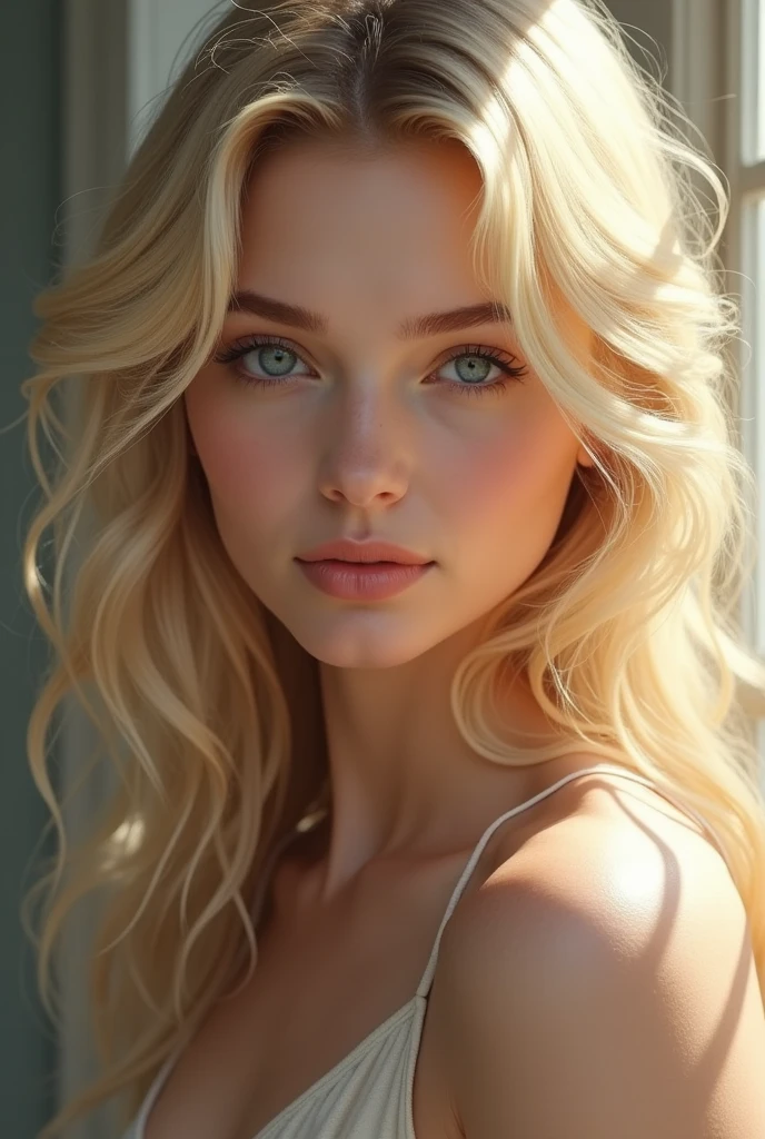 Beautiful realistic blonde girl 1
