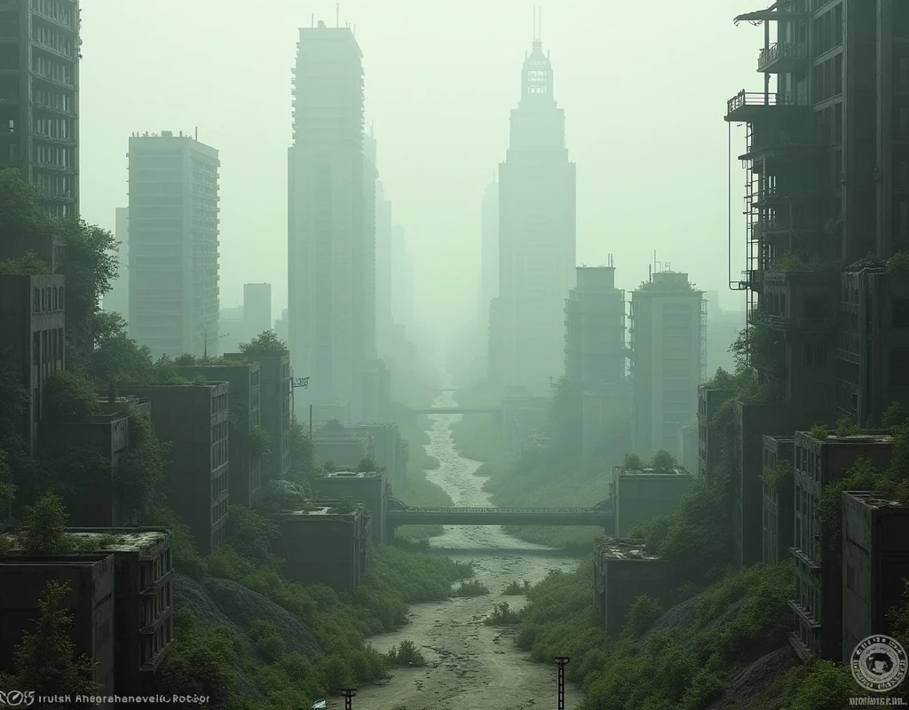 Abandoned city seen from afar
