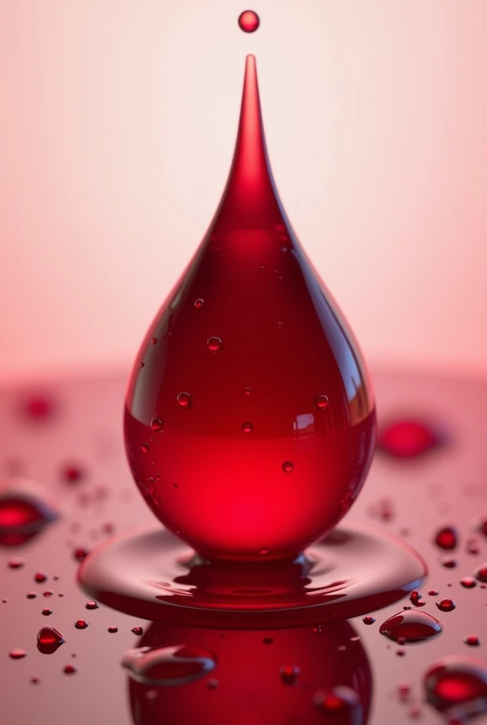 Drop of blood that indicates anemia
