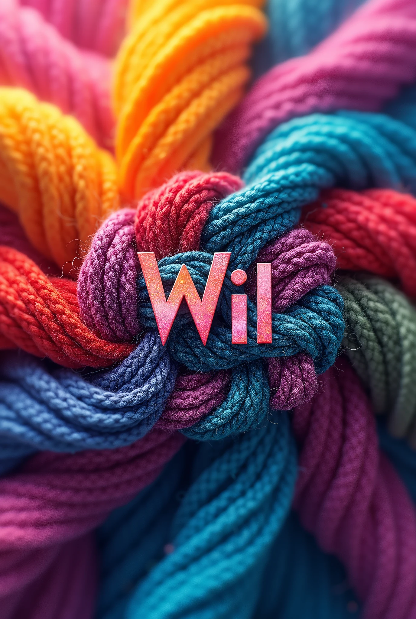 create logo wil fabrics with vibrant colors