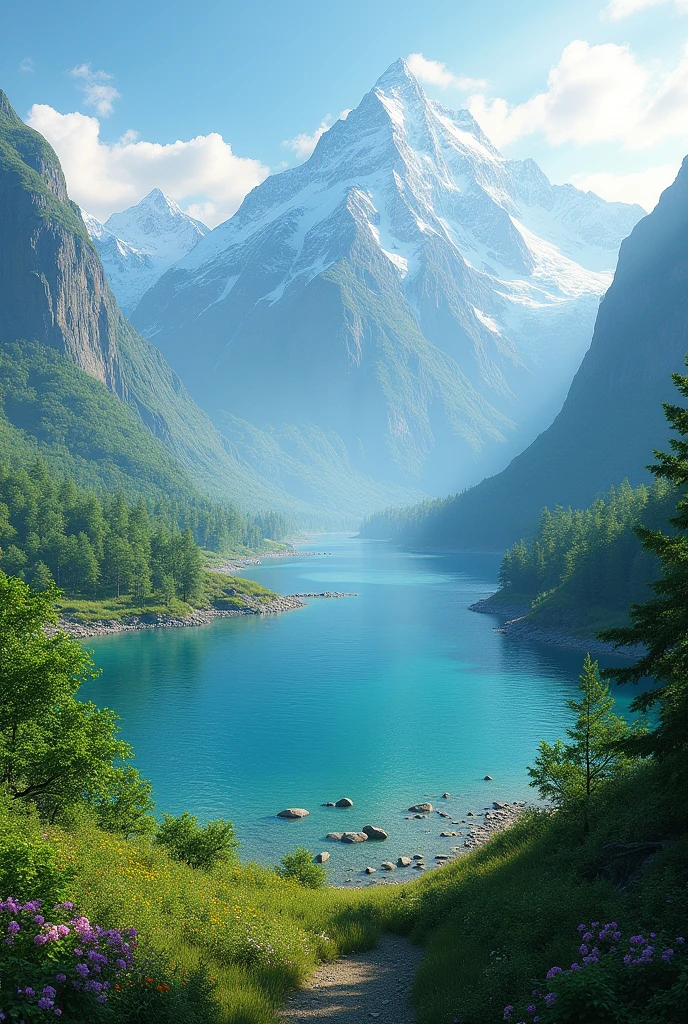 A very beautiful realistic landscape