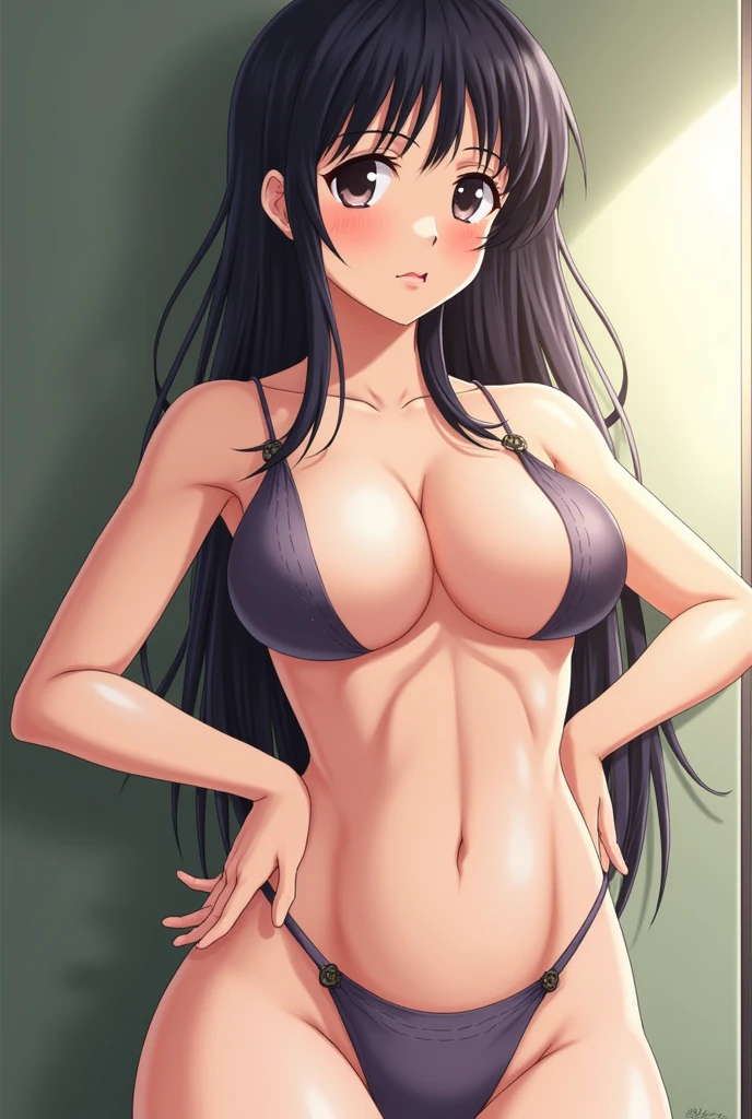 Hinata Hyuga with big boobs big ass looking like a slut very very short clothes clothes are very revealing