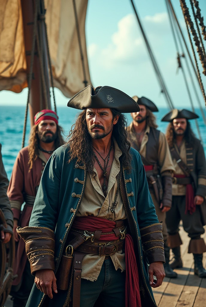 Create a photo for a pirate crew