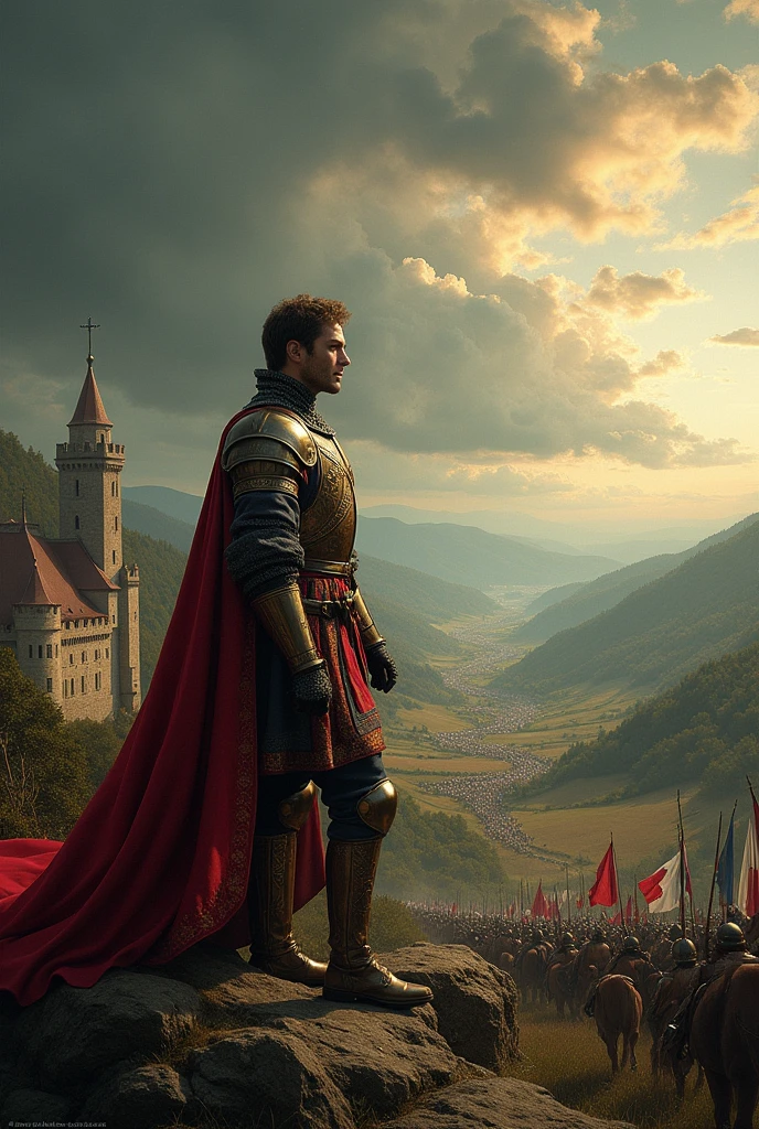 Le roi st Louis a la guerre paysage imaginaire France