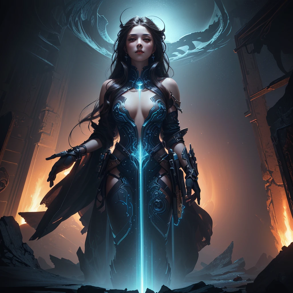 masterpiece, Highest quality, (Highly detailed CG Unity 8k wallpaper), (Highest quality), (Best illustrations), (Best Shadow), Absurd, Realistic lighting, (abyss), Beautiful sparkle, art:PeterMohrBacher,