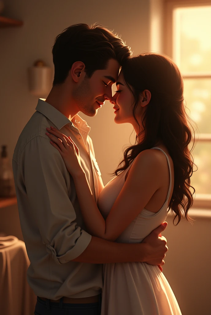 kiss, hug, smiles