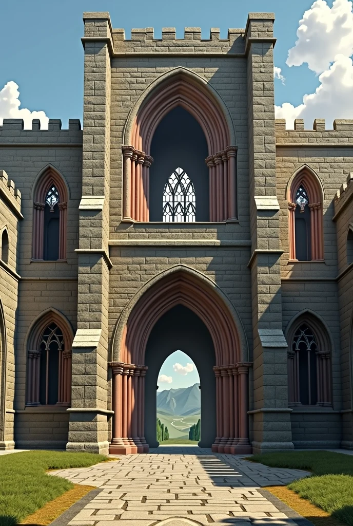 building with thick walls,
Round Arches, Barrel Vaults,
Buttresses
Fajones Arches of Romanesque architecture