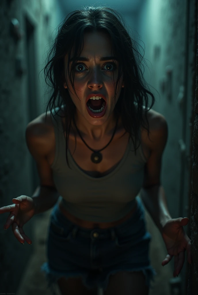 Woman very scared