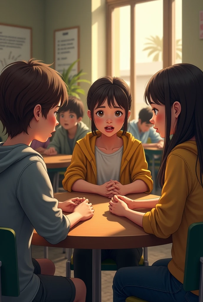 The Pursuit of Happiness: What is happiness?? Can it be achieved or is it just an illusion?? How Different Philosophies and Cultures Define Happiness.
Students talking, conversation circle, drawning, class room. holding hands