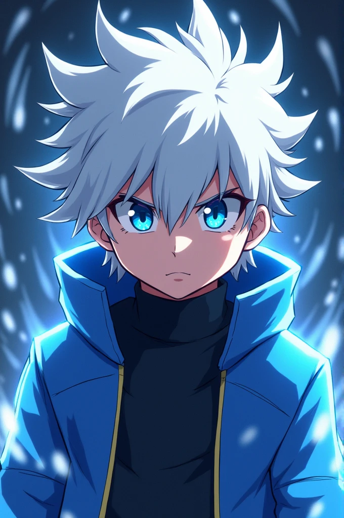 Make a Roblox profile picture for my YouTube inspired by gojo