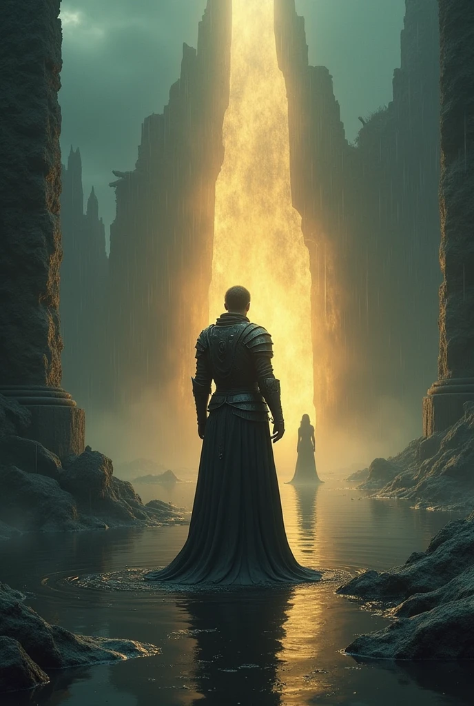 Dark Souls , knight , beacon , water drops , Fantasy , woman , love , romanticism , Beautiful colors