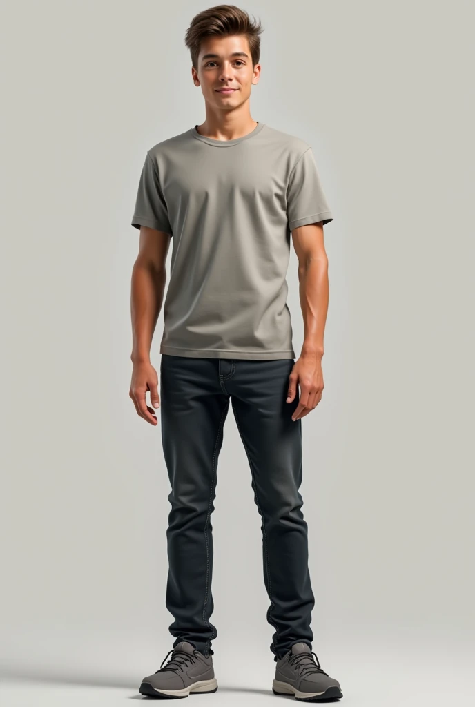 Realistic full body image of the average young man from New Jersey